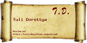 Tuli Dorottya névjegykártya